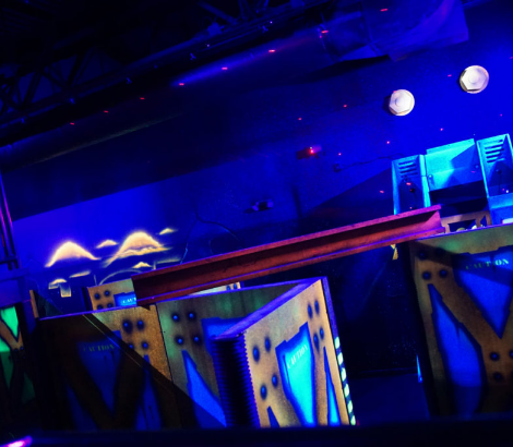 Laser tag arena at Poelking Woodman Lanes - exciting multi-level battle zone